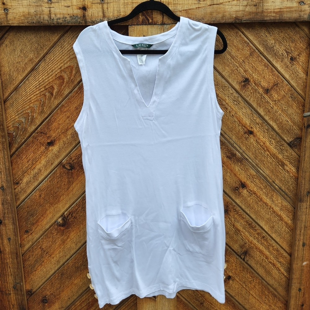 Ralph Lauren Women’s White Sleeveless Coverup Dress